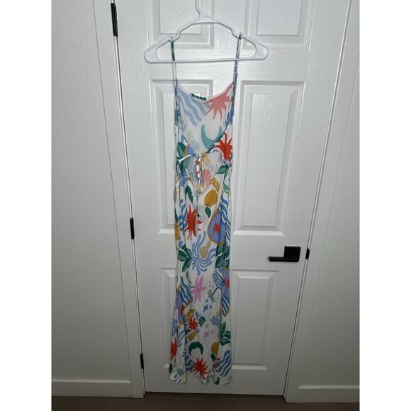 Princess Polly Maxi Dress Abstract Print Tie Back Resort Vacation 4 S NWT - Picture 3 of 10